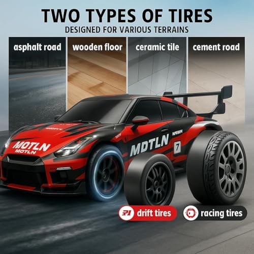 Image of Samtop 1:16 Remote Controlled Drift Car 4WD GT RC Car with Proportional Throttle & Steering, High-Speed Drifting Toy Car for Adults, Boys & Children (Standard)