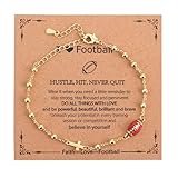 Contenu du produit : vous recevrez 1 bracelet de football croisé avec 1 carte inspirante, idéal pour le football, les cadeaux d'équipe de football ou les cadeaux de fête pour stimuler l'esprit.