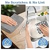 TIVERAIN 10pcs New Upgrade 2-Layer Microfiber Wire Dishcloth,Non-Scratch Wire Dishwashing Rags for Wet and Dry,Metal Scrubbers, Kitchen Miracle Cleaning Dish Rags for Cookware,Sinks, Dishes,Stove,Grey #3
