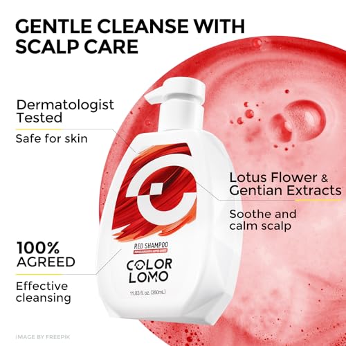 Image of COLORLOMO Ultra Color Safe Shampoo | Help Prevent Fading & Provide Subtle Color Replenishment | Prolong Color Vibrancy and Enhance Shine | Vegan & Cruelty-Free Formula | For Red Color Treated Hair
