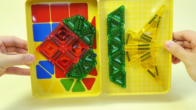 Amazon.com: MEIQ 40PCS Magnetic Tiles Travel Storage Diamond