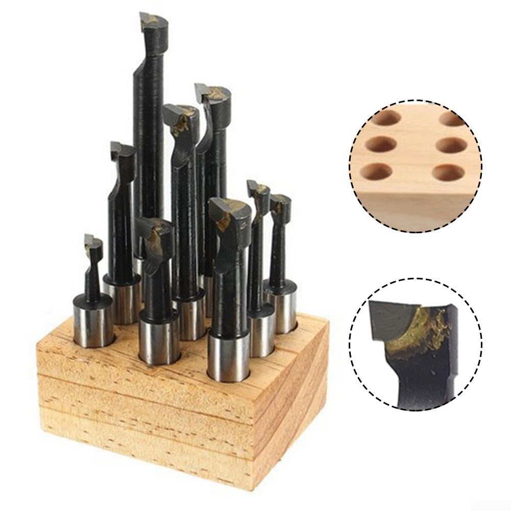 Bohrstangen-Set, Hartlegierung, 12 mm Schaft, Bohrstangen-Set, Stahl, CNC-Drehmaschine, Werkzeug, Haltefräsen, Bohrstange für 50 mm Bohrkopf, 9-teilig