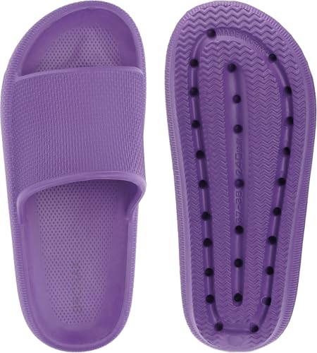 Image of BRONAX Cushioned Thick Sole Pillow Slippers for Women and Men Y10 | Cloud-Like Soft Sole, Foot Pain Relief, EVA Platform Sole, Indoor Outdoor Slides, Waterproof Shower Ready, Quick-Drying