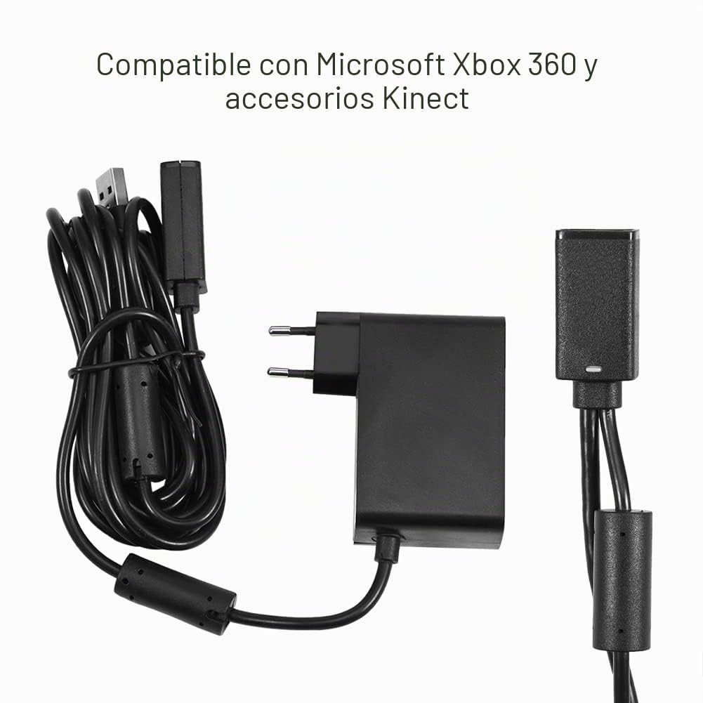 Adaptador de Corriente, Adaptador de Cable de Fuente de Alimentación USB para Cargador de Sensor Kinect de 360