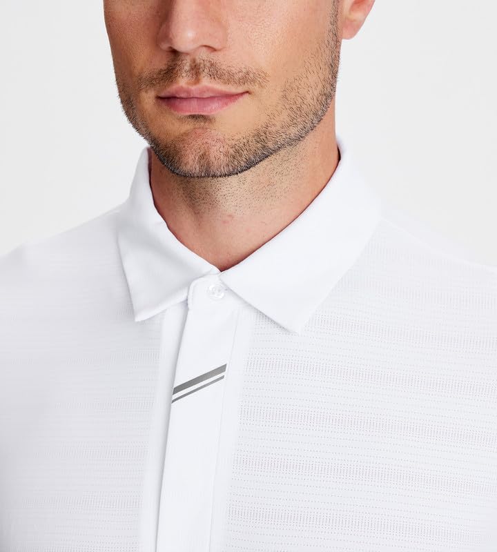 Image of Damipow Premium Golf Shirts for Men Dry Fit Performance Polo Short Sleeve Collared Shirt