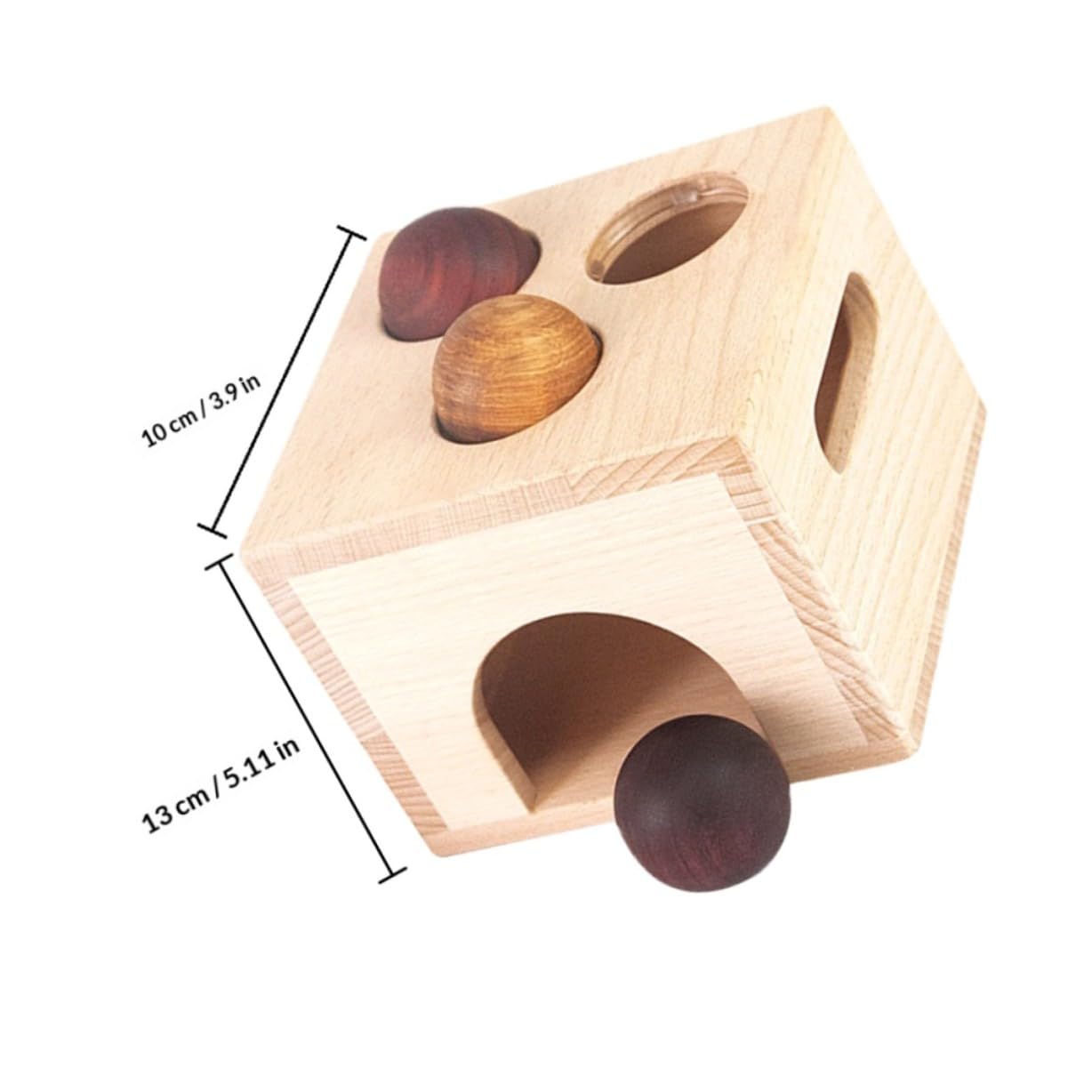 TOYANDONA Gioco in Legno Scatola e Palline per Bambini, Migliora Coordinazione Mano-Occhio e Attira Attenzione, per Gioco Educativo Precoce