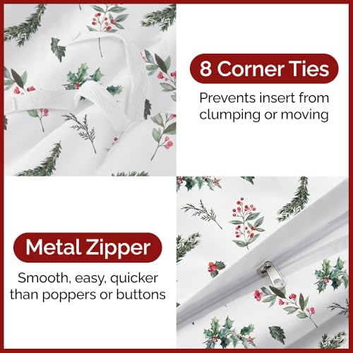 Image of CGK Unlimited Christmas Duvet Cover King Size - 104 x 90, Mistletoe