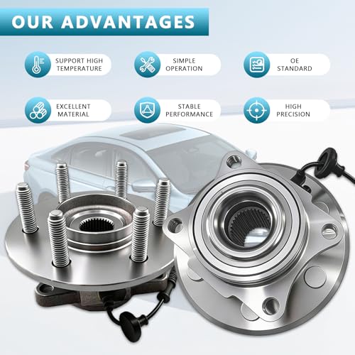 Pair 541001 Rear Wheel Bearing and Hub Assembly Fit for 2003-2006 Ford Expedition, Lincoln Navigator, 6 Lug Bolts w ABS by chsuatuo - Used condition - Image 2
