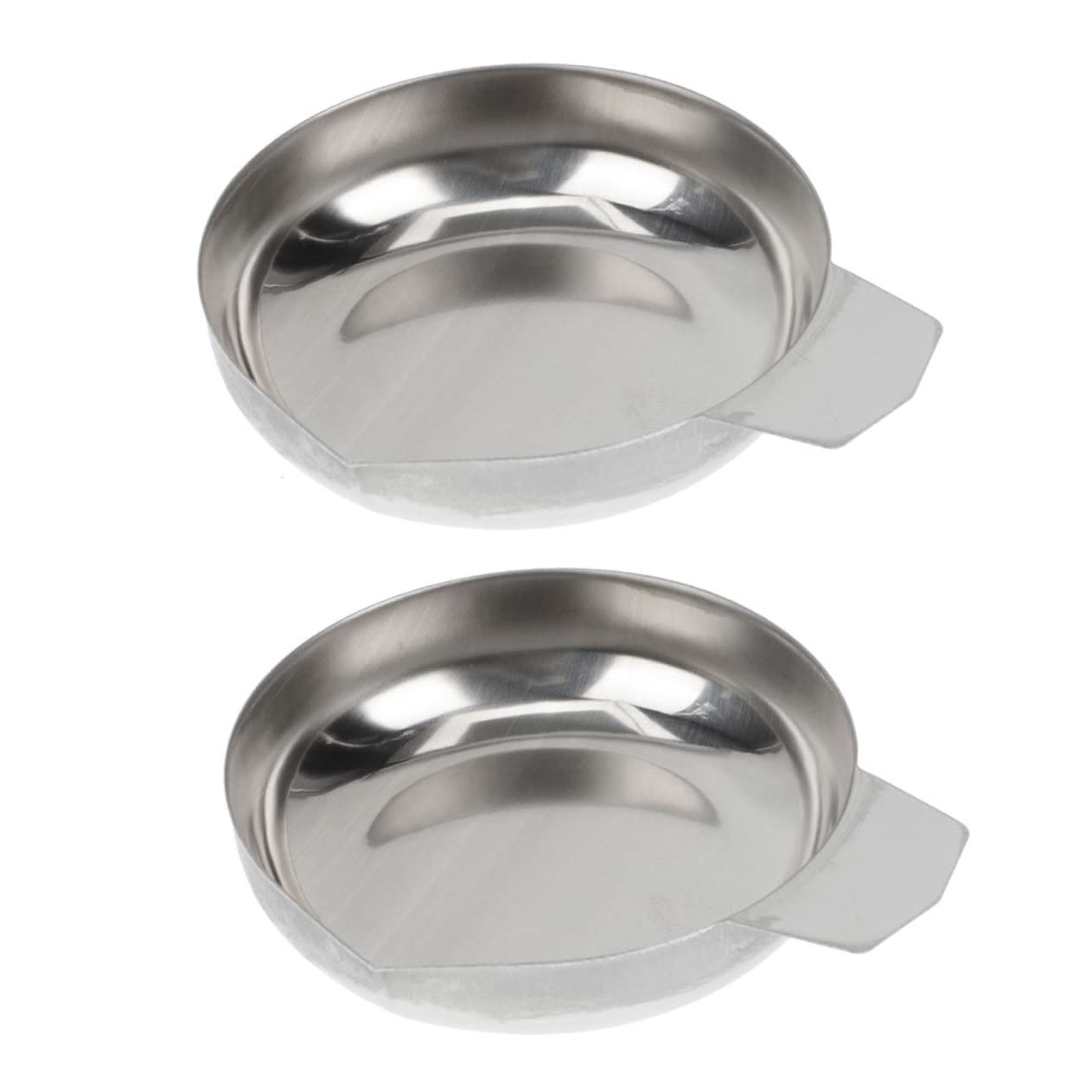 HAPINARY 2pcs Pans Stainless Steel Weighing Trays Kitchen Scale for Food Jewelry Weight Plate
