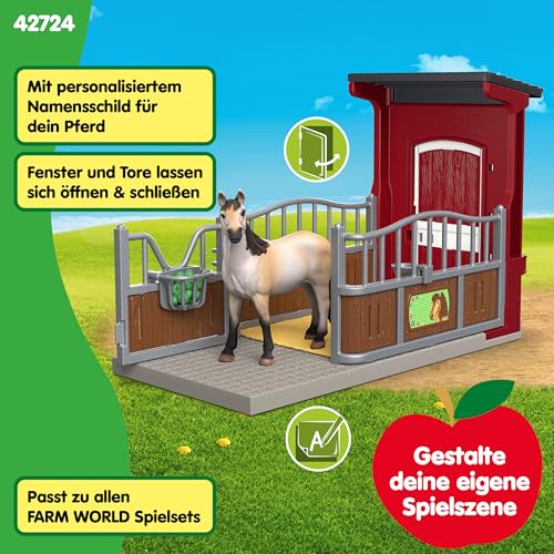 schleich Farm World | Ponybox mit Mustang Stute 42724 | 19 Teile – Ansicht 4