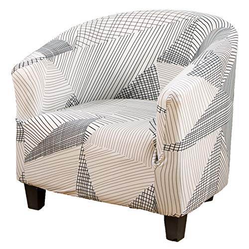 mmcrz Club Chair Slipcover, High Stretch Tub Chair Cover Removable & Washable Armchair Sofa Slipcover Furniture Protector for Living Room
