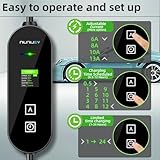 NIUNIUEV® EV Charger Cable Type 2 to 3 Pin Plug 8M [3KW | 6A~13A],Portable Electric Car Charger UK 3-Pin EV Charger,Type 2 Charging EV Charger with LED Display,Timing function,For EVs and PHEV - Image 3