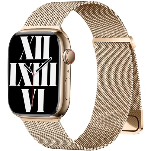 Image of Magnetic Band Compatible for Apple Watch Bands Women Men 40mm 38mm 41mm 42mm 46mm 44mm 45mm 49mm, Stainless Steel Mesh Metal Sport Strap Wristband iWatch Series 11 10 9 8 7 6 5 4 3 2 1 SE Ultra