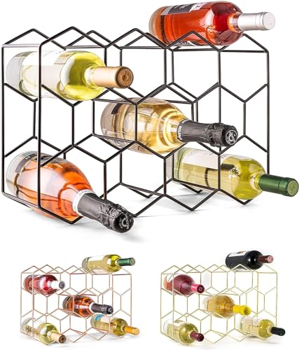 La Mejor Lista de Cava para Vinos , listamos los 10 mejores. 43 U Chef Estante para Botellas de Vino para encimera, Cava de Vino de Metal para 14 Botellas, Soporte para Botellas de 3 Niveles, Almacenamiento de Botellas de Vino, No Requiere...