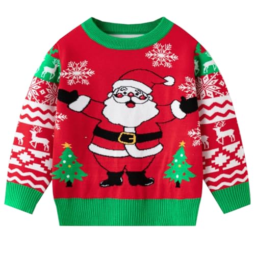 Image of Ugly Christmas Sweater for Girls Funny Xmas Knit Pullover Shirts Kids Child Holiday Jumper Tops Outfit 2-14 Years