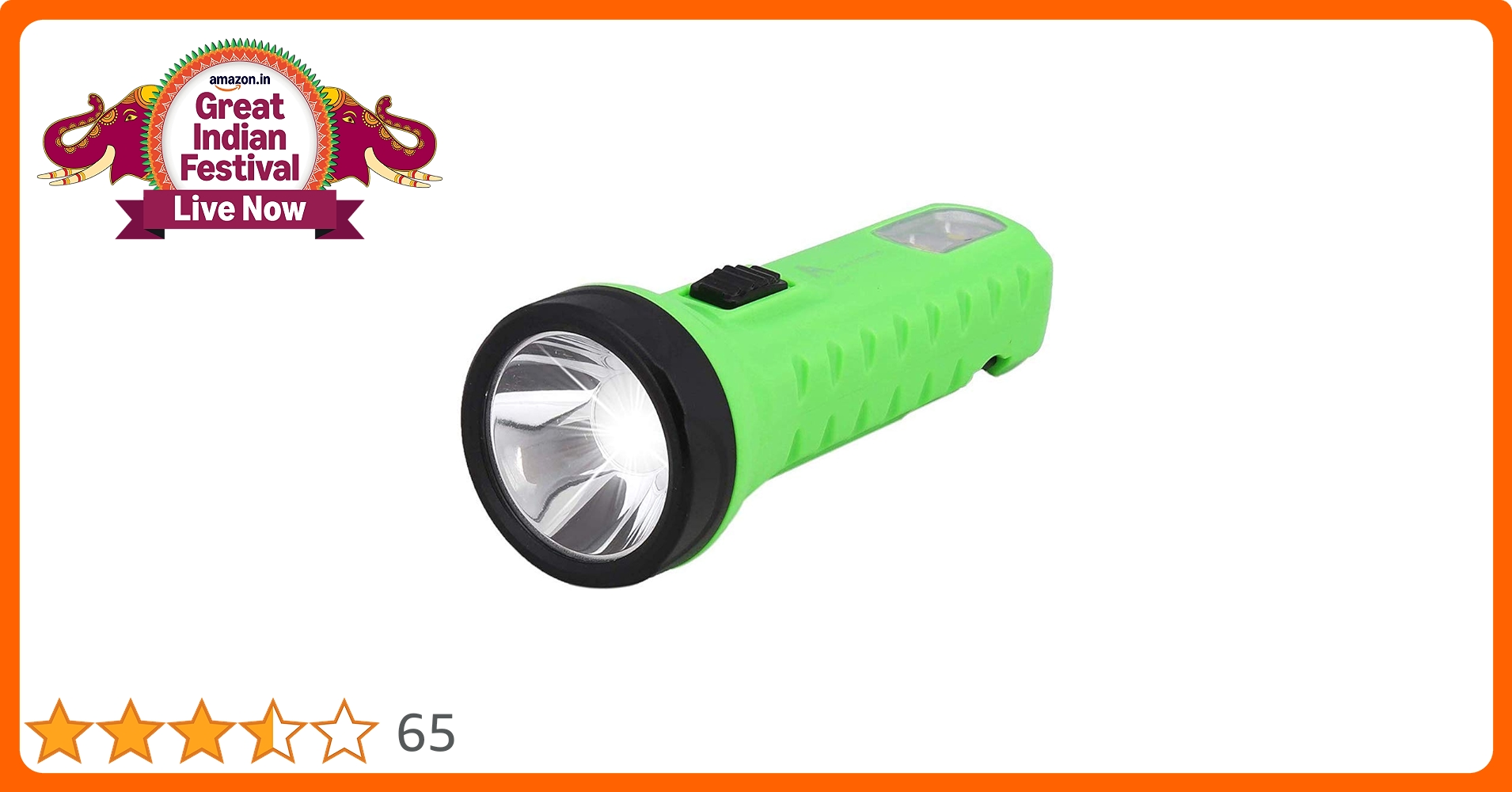 その他 KerBar Flashlight Insert ABS 2W Akari AK-C571L LED Torch, Cool White at ₹ 100 in