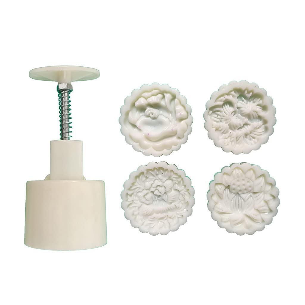 Kalttoy Frangipani June Snow Flower Pattern Dessert Maker Molds Holiday Pastries Tool Cookie Dessert Cutter Hand Pressure Molds Mold