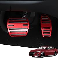 Vista 41 de Cubiertas de pedal de acelerador de gas de aleación de aluminio, accesorios interiores antideslizantes sin perforación, pedal de freno Pastillas