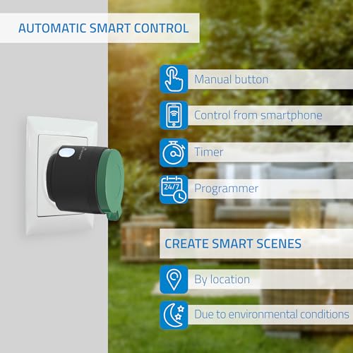 NIVIAN Enchufe Inteligente WiFi Exterior IP44, Control Remoto App Tuya, Medición de Consumo, Programación Horaria y Temporizador, Smart Home Jardín, Compatible con Alexa y Google, App Smartlife - imagen 4