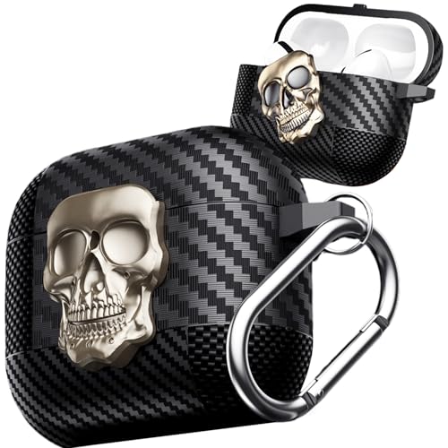 Coque AirPods 4 YSNZAQ or au style fibre de carbone luxe