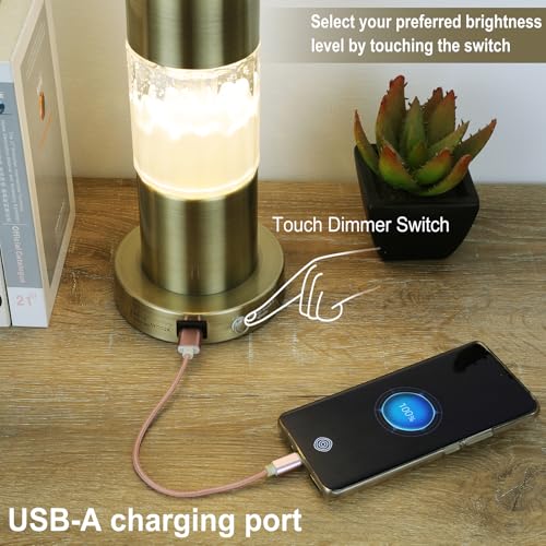 Save 40% on Serteaw Gold Touch Table Lamps with USB Charging - Image 3