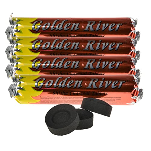 8 Packungen mit 6 Kohletabletten, 33 mm, natürlich, für Shisha und Räuchergefäß, Packung mit 48 Kieselsteinen, 33 mm, Weihrauch und Tabak, Shisha, pflanzlicher Kohleanzünder, Öko-Anzünder