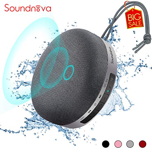 Travel Case Included- 8W Bass Soundnova 3D Mini Portable Bluetooth Shower Speaker, IPX5