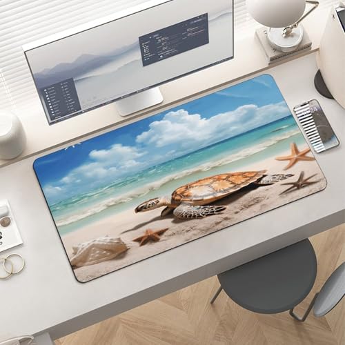 Sea Turtle Starfish Desk Pad goma antideslizante grande 30x60 cm miniatura 6