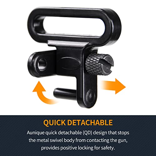 GUGULUZA 4 STÜCK 3,17cm Schnellverschluss Riemenbügel, QD Sling Swivel, für Gewehrgurt und Schraube Holzpfosten