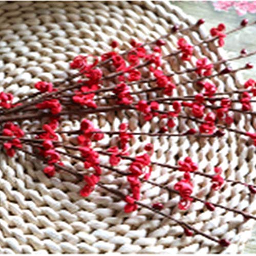 10 Pcs 29.5'' Long Stem Artificial Jasmine Flowers Tall Fake Flower Bouquet Faux Jasmine Plants For Hotel Home Office Kitchen Bedroom Wedding Party Diy Decor (Red) #TOP1
