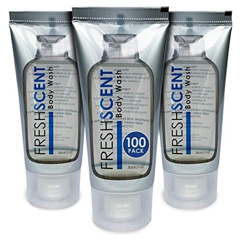 Freshscent Body Wash 1oz (100 Pack) Hotel Travel Size, Bulk Amenities and Toiletries for Hospitality Cover