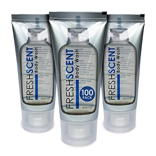 Freshscent Body Wash 1oz (100 Pack) Hotel Travel Size, Bulk Amenities and Toiletries for Hospitality