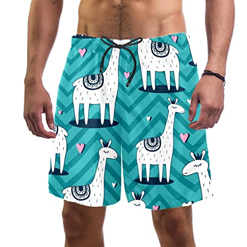 Short de plage à séchage rapide pour hommes lama