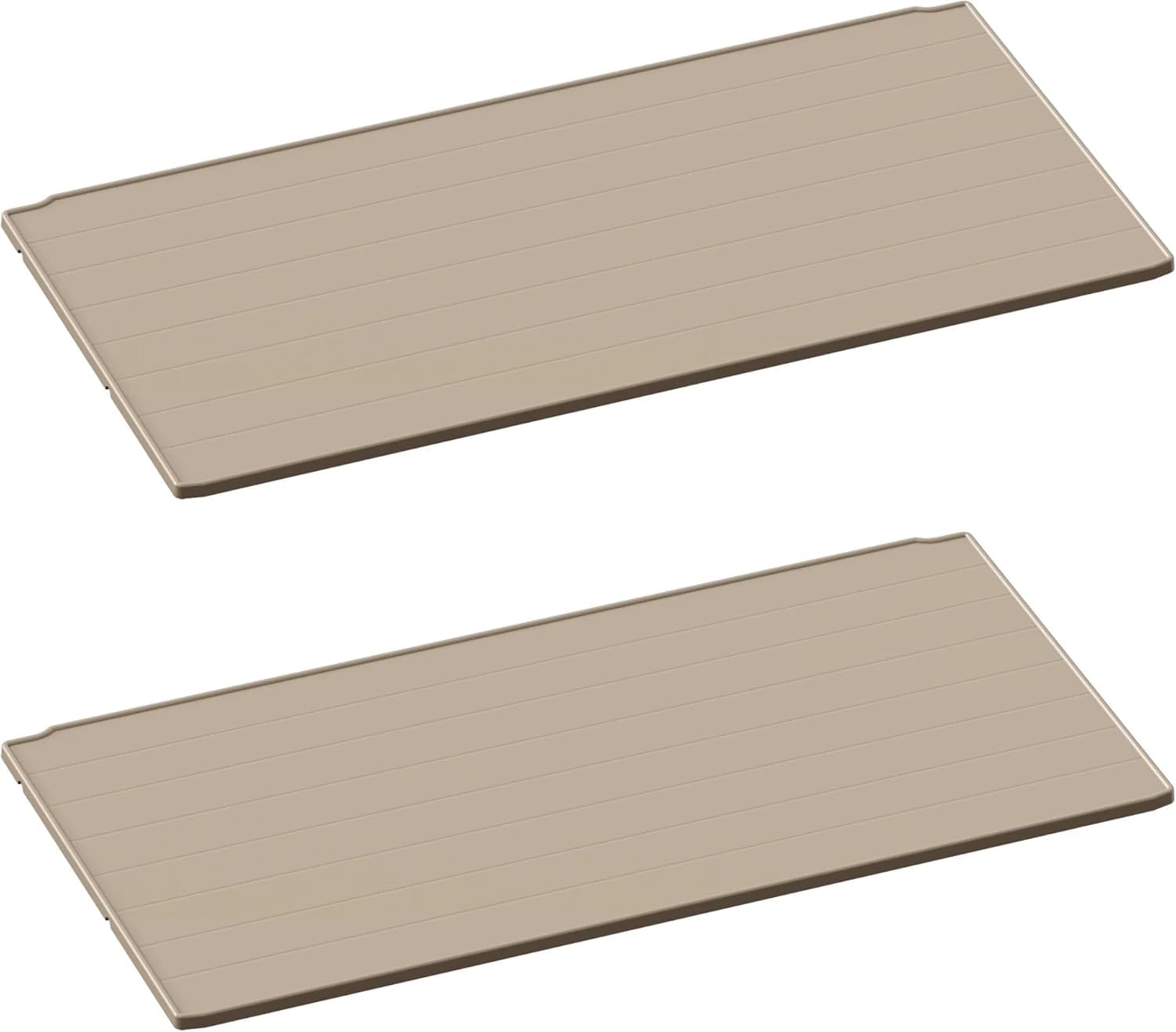 Greesum 2 Shelves of 26/50 Cuft Outdoor Storage Cabinet &amp; Box, Beige