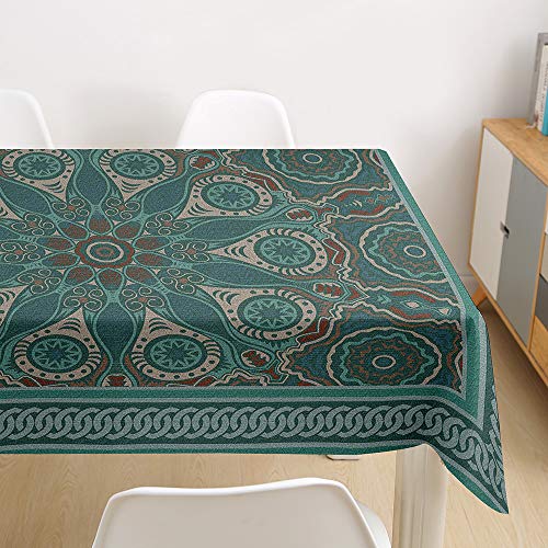 Nappe rectangulaire imperméable olive 140x180 cm pour table de jardin