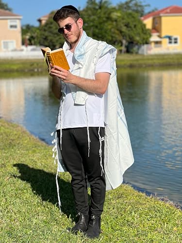 Kosher Tallit Gadol Chatanim Prayer Shawl, Ashkenazi Certified Tzitzit, Lightweight Acrylic, Made in Israel Talis3