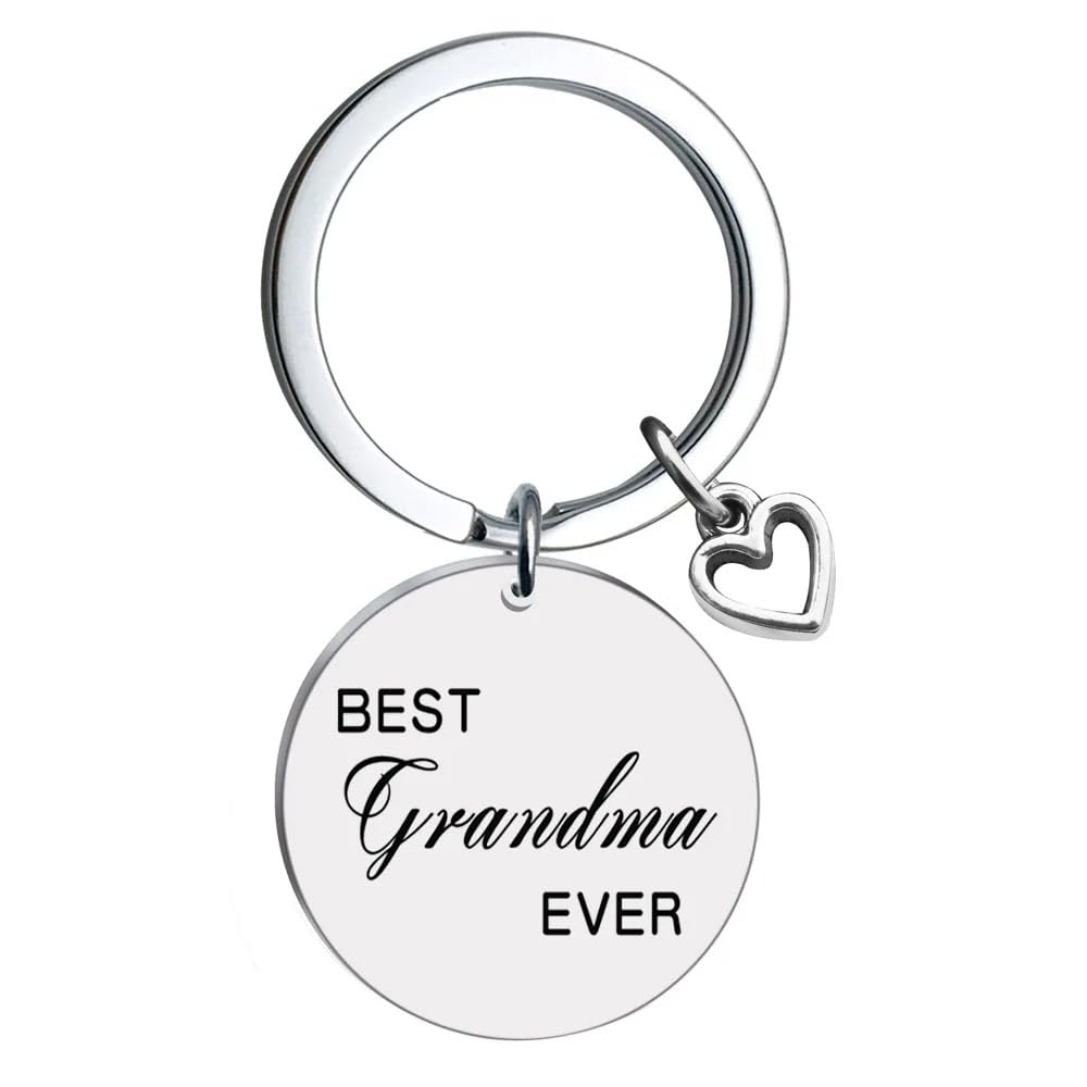 SOLDOUT Stainless Steel Key Holder with Heart Shaped Pendant Family Mom Grandma Wife Keychain