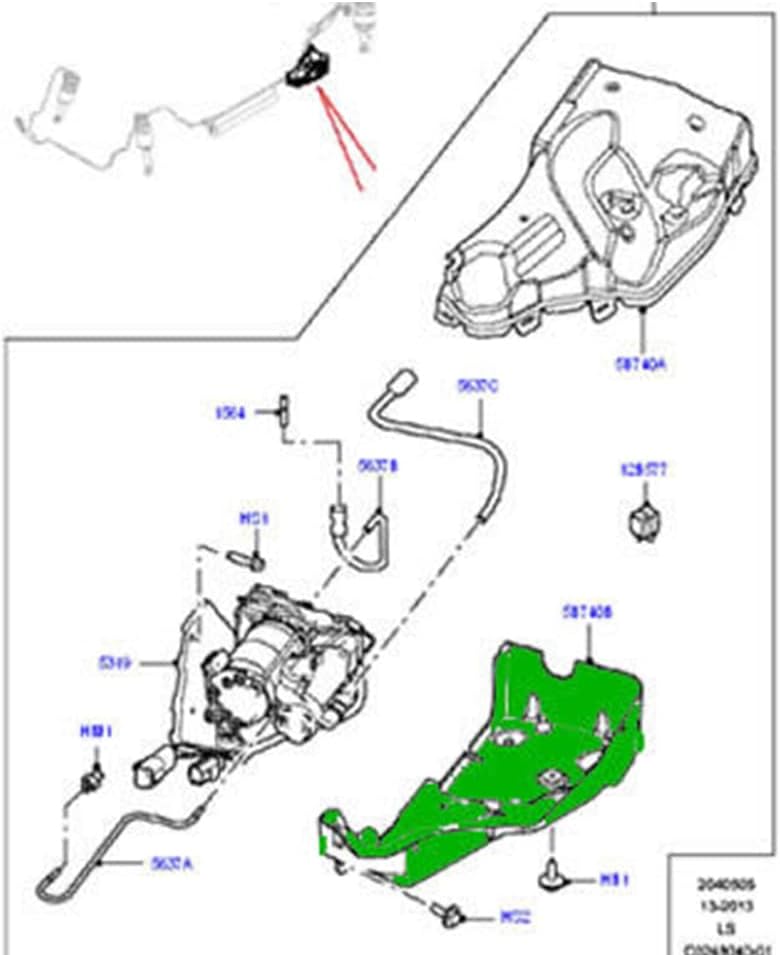 Zhisheng Upper and Lower AMK Style Suspension Compressor Housing Cover For LR3 2005-2009/LR4 2010-2014 Updated AMK Style Compressor Covers Replace# LR044027/RVC500020/LR044026