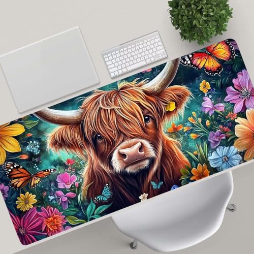 FHFFTZSC Tapis de Souris XXL, 700x400mm sous Main Bureau bétail 0c0-172 – vue 3