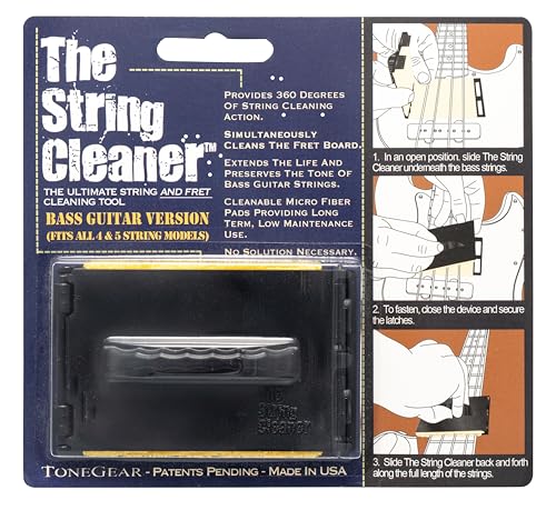 ToneGear Bass Guitar String & Fretboard Cleaner -...