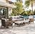 Sophia & William Wicker Patio Furniture Set, Outdoor Rattan Sectional Sofa 7 Piece Patio Conversation Set with 2 x Corner Sofa, 2 x Single Chairs, 1 x Armless Couch, 2 x Ottoman for Deck, Backyard