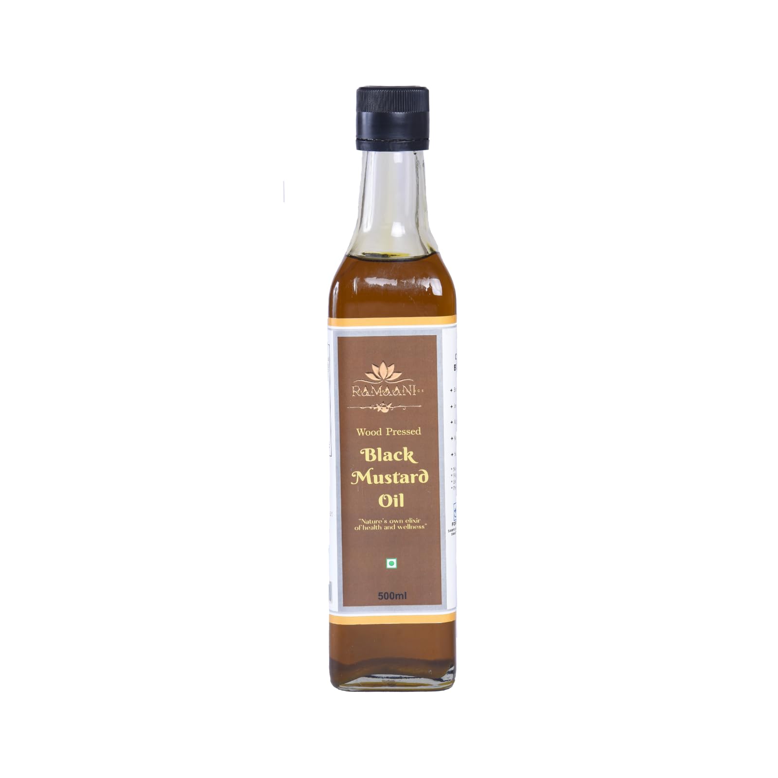 Ramaani The Natures Essence Wood Pressed Black Mustard Oil|For Pickle And Cooking|Cold Pressed Kachi Ghani(500Ml Glass Bottle) (B0CZ9N5FNG) Amazon Price History, Amazon Price Tracker