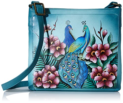 Anna by Anuschka Women's Genuine Leather Crossbody Organizer, Hand-Painted Exterior4