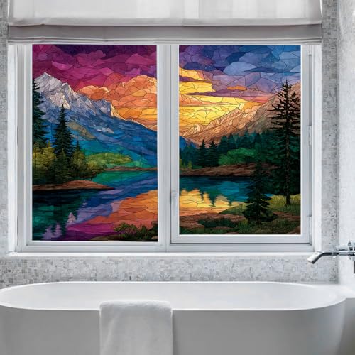 Vinilo Decorativo Adhesivo Escena Lago Natural 2 Pzas miniatura 4