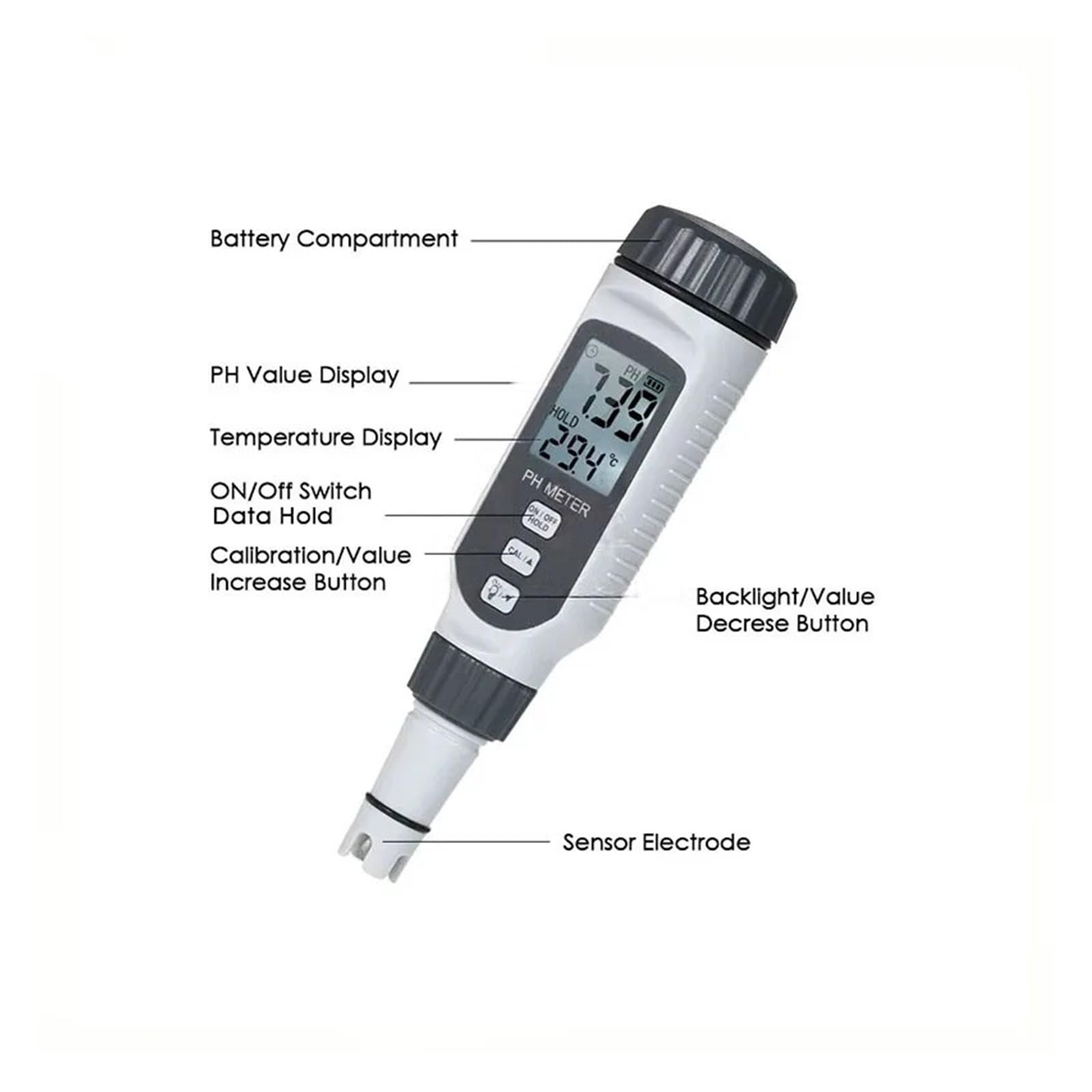 Stylo de test de PH, PH818, compteur d'acidité numérique LCD Portable, testeur de qualité de l'eau d'aquarium