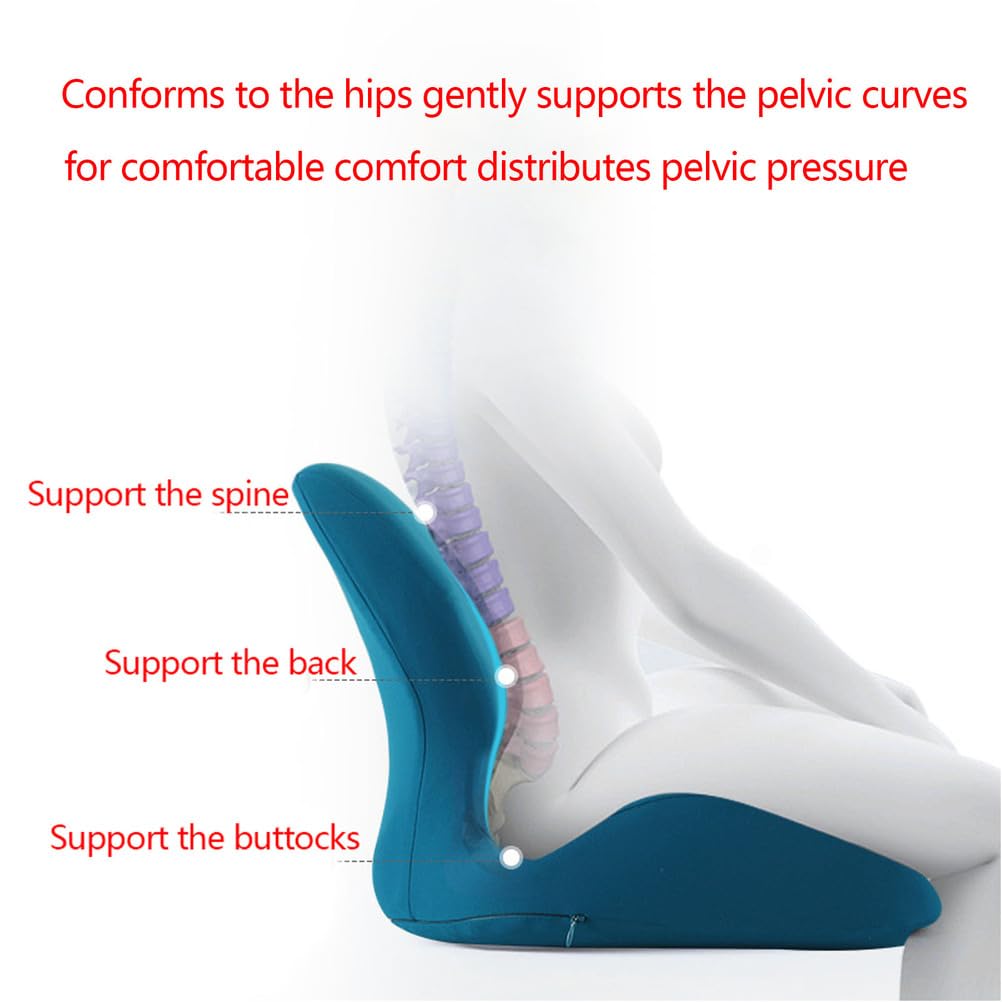 Cuscino per sedile in memory foam, supporto ergonomico per lunghi viaggi in auto, sedia da ufficio, sedia a rotelle, ideale per il comfort durante i viaggi