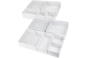 12 Pack Lingerie Drawer Organizer for Underwear, Clothes, Baby Clothing, Socks, Bras, Towels, and Ties