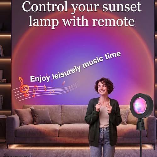Generic Multicolor Sunset Projector with 360 Rotation & App Control — view 7