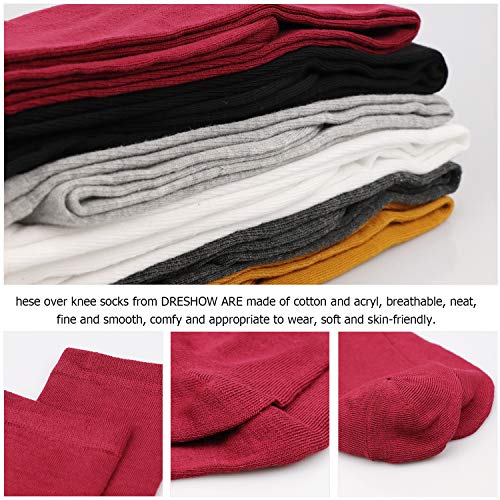 Thigh High Socks for Women Striped Over Knee Thigh Socks Long Boot Thigh High Stockings Leg Warmers for Girls2