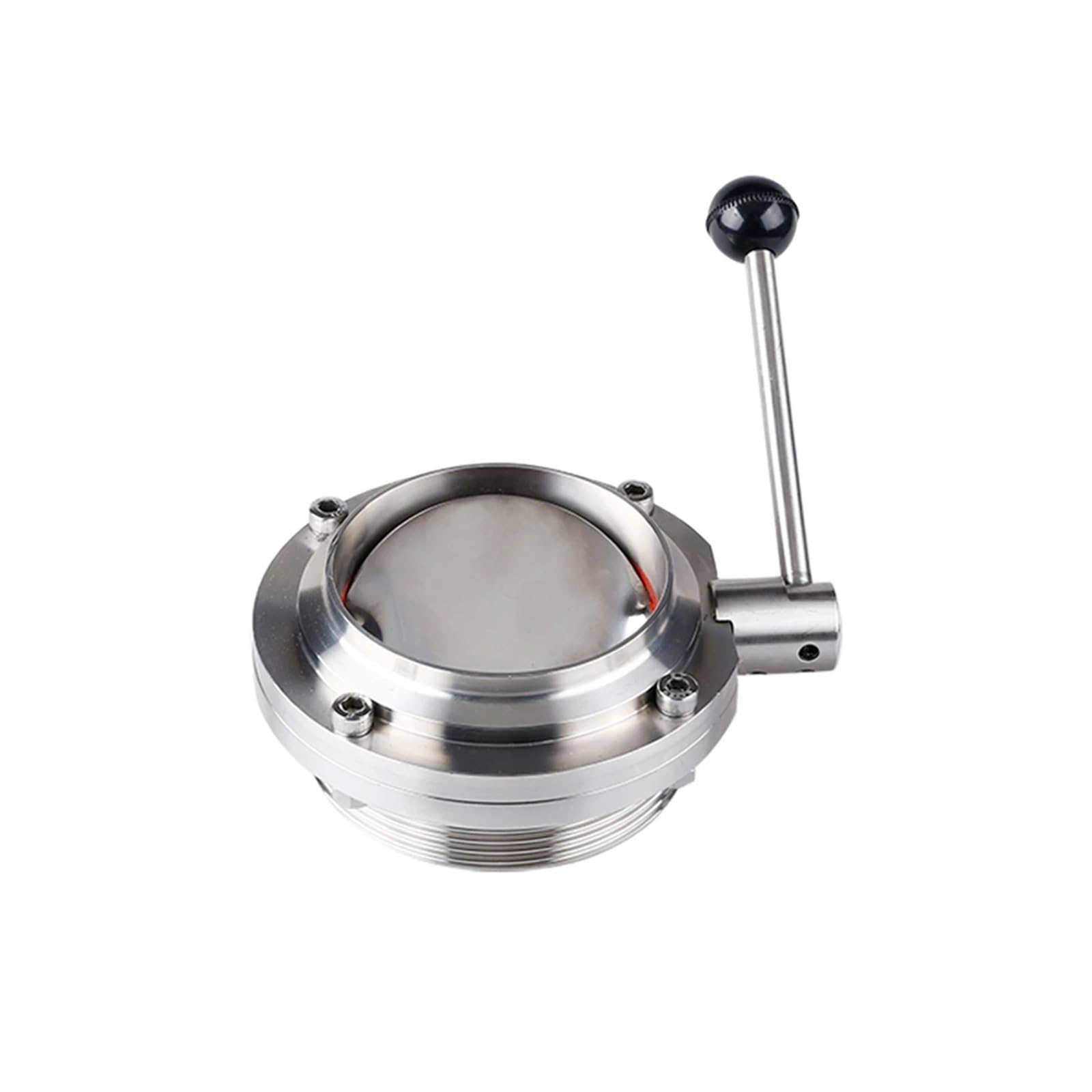 3" Stainless Steel 304 Butterfly Valve Male Thread 97.5mm and Welding 76mm